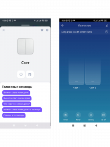 Умный выключатель с Алисой двухклавишный Wi-Fi 10A Орбита OT-HOS12 Белый